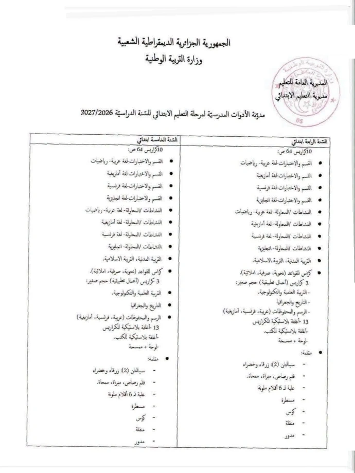 أدوات مدرسية